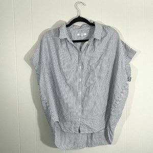 COPY - Madewell Central Button Down Shirt - Striped - Blue White - Cotton - Siz…